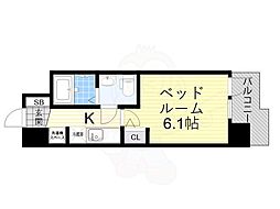 セレニテ梅田北グランデ 1Kの間取図画像