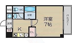 ラナップスクエア大阪城西 1Kの間取図画像