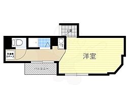 サンフラット2 1Kの間取図画像