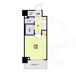 エステムコート梅田リトリーヴ 1Kの間取図画像
