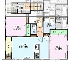 サンパレスベイI 202 ｜ 石川県金沢市粟崎町（賃貸アパート2LDK・2階・59.30㎡） その2