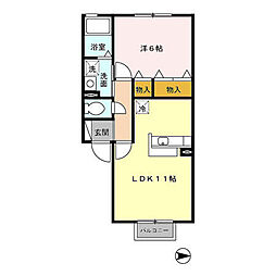 間取図画像 1LDK