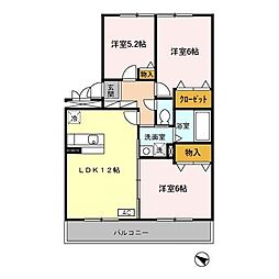 間取図画像 3LDK