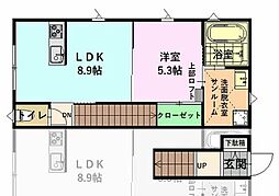 Ｇａｒｄｅｎ　Ｏｎｅ（ガーデンワン） 2階1LDKの間取り