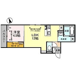 D-residence瓢箪町 1LDKの間取図画像