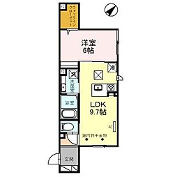 ティエドゥールグラサ 1LDKの間取図画像