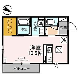 BelleCube ワンルームの間取図画像