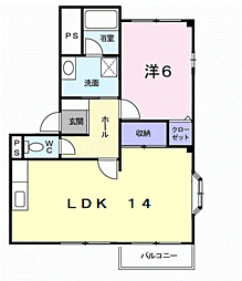ウイニングラン1 1LDKの間取図画像