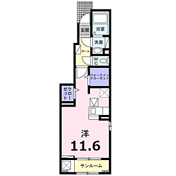 レジデンス・アンジュ1 ワンルームの間取図画像