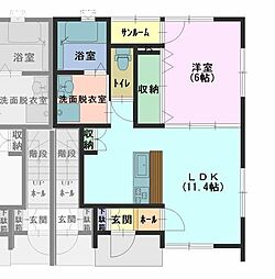 スカーレットヒルズ 1LDKの間取図画像