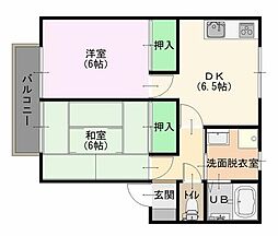 コーポベガ 2DKの間取図画像