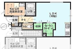 サンモール内日角 ワンルームの間取図画像