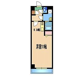 アベーテ浦和美園 4階1Kの間取り