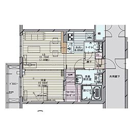 VilladesJoie浦和白幡 1LDKの間取図画像