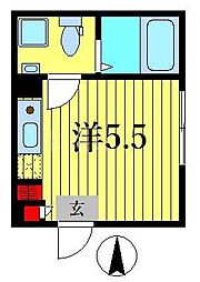 Epicer柴又 ワンルームの間取図画像