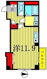 LOTUS　GARDEN　HOSAKA 3階ワンルームの間取り
