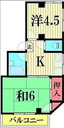 コーポアイバ 3階2Kの間取り