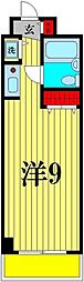 ウィンベルソロ亀有第6 4階ワンルームの間取り