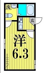 Belle Vie 亀有 2階1Kの間取り