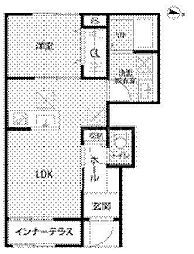 リーブルファイン葛飾西水元 1階1LDKの間取り