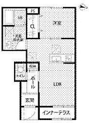 リーブルファイン葛飾西水元 103 1階1LDKの間取り