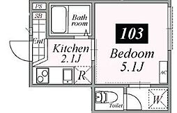 Relation青砥 1階1Kの間取り