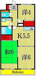 Ｋ−2レジデンス 3階3Kの間取り