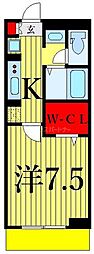 リビングヴィレッジ新柴又 1階1Kの間取り