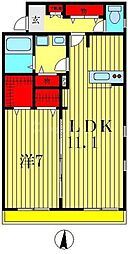 CASA　Alberi 3階1LDKの間取り