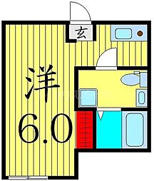 シエルコート堀切 3階ワンルームの間取り