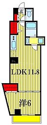 ＬＣヒルズ 4階1LDKの間取り