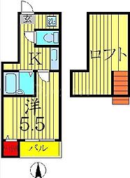 Sakura　一番館 1階1Kの間取り