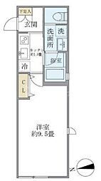 JR総武線 新小岩駅 徒歩4分の賃貸マンション 3階1Kの間取り