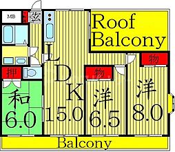 江藤マンション 3LDKの間取図画像
