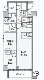 Alivis綾瀬 2LDKの間取図画像