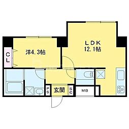 EPIC 1LDKの間取図画像