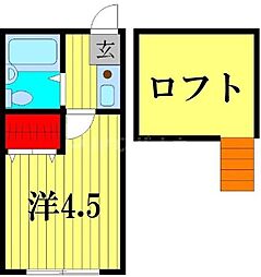 BigA 1Kの間取図画像