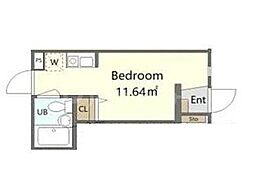プラチナフォルム堀切菖蒲園 ワンルームの間取図画像
