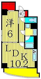 ヴァンテ四つ木 1LDKの間取図画像