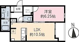(仮称)高砂3丁目パレス 1LDKの間取図画像