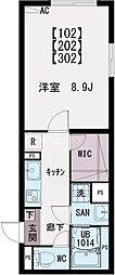 イクシオ島根 1Kの間取図画像