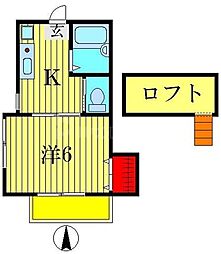 ルナリア4 1Kの間取図画像
