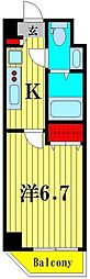 AZESTお花茶屋 1Kの間取図画像