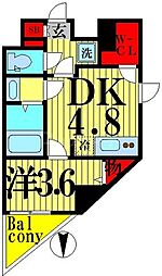 SPコート亀有 1DKの間取図画像