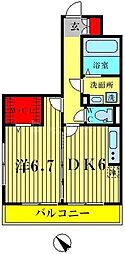ブランエール 1DKの間取図画像