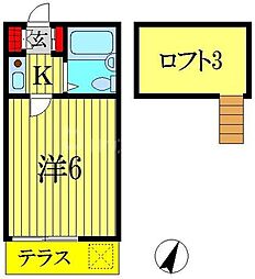 クレスト1 1Kの間取図画像