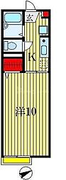 サンテラス柴又2 1Kの間取図画像