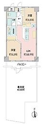 ロイヤル立石マンション 2LDKの間取図画像
