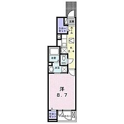 アーヴルコート 1Kの間取図画像