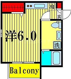 ランジュ ワンルームの間取図画像